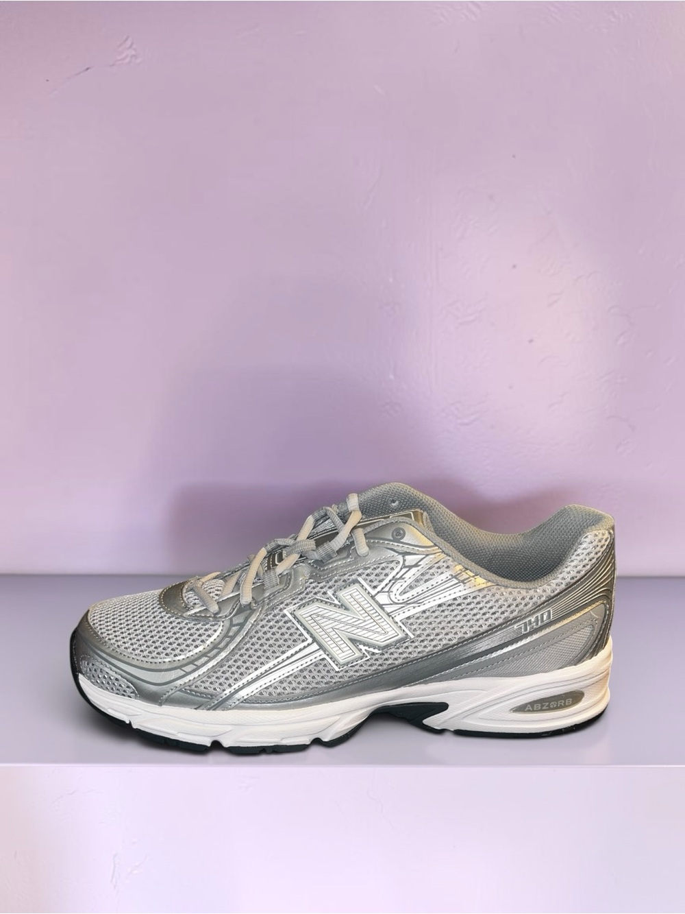 New Balance Women's Silver Athletic Mesh Walking Shoe